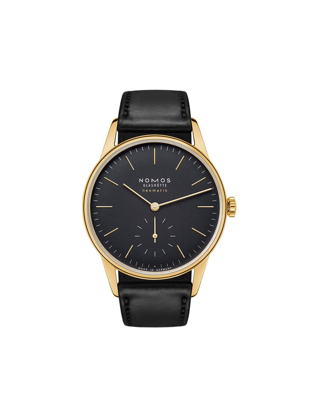Nomos Glashütte Orion Gold neomatik new black: Front