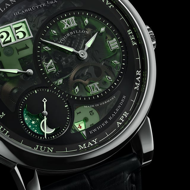 A. Lange & Söhne: Lange 1 Tourbillon Perpetual Calendar Lumen, Dial night