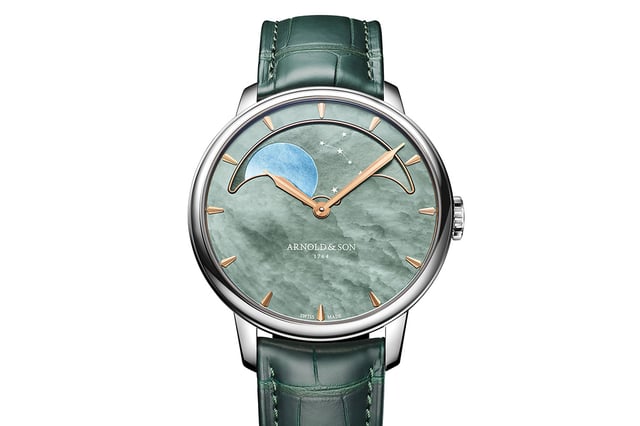 Arnold & Son Perpetual Moon 41.5 Steel Colours of the Moon, ref. 1GLBS.M01A.C1242S, front