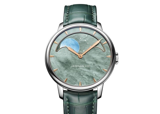 Arnold & Son Perpetual Moon 41.5 Steel Colours of the Moon, ref. 1GLBS.M01A.C1242S, front
